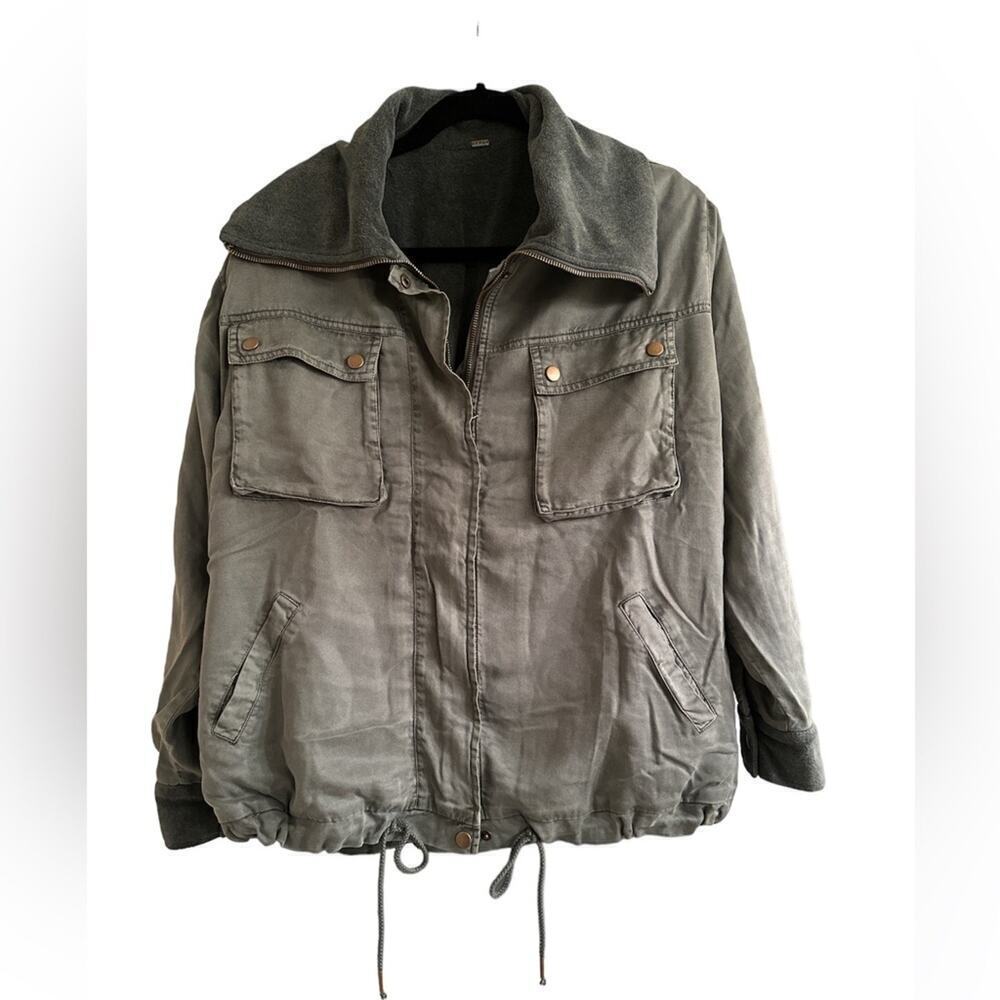 Young Fabulous & Broke Women’s Soft Warm Tencel Jacket NWOT Khaki Green Size S